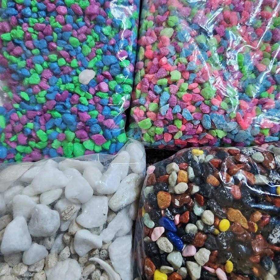 4 colors of Aquarium gravel for $5