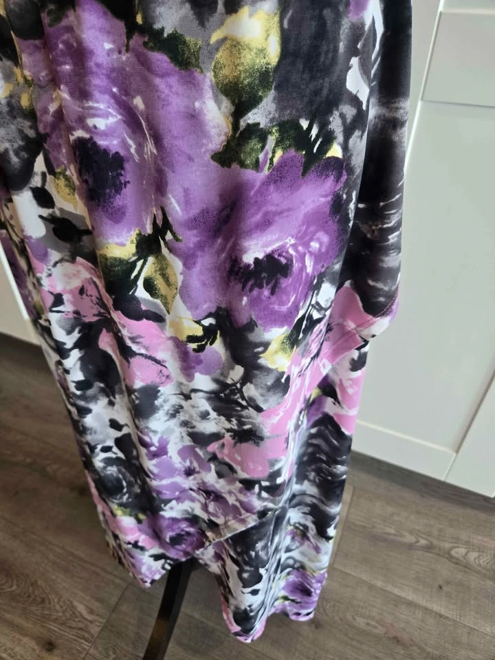 Purple Floral Wrap Maxi Dress - photo 2