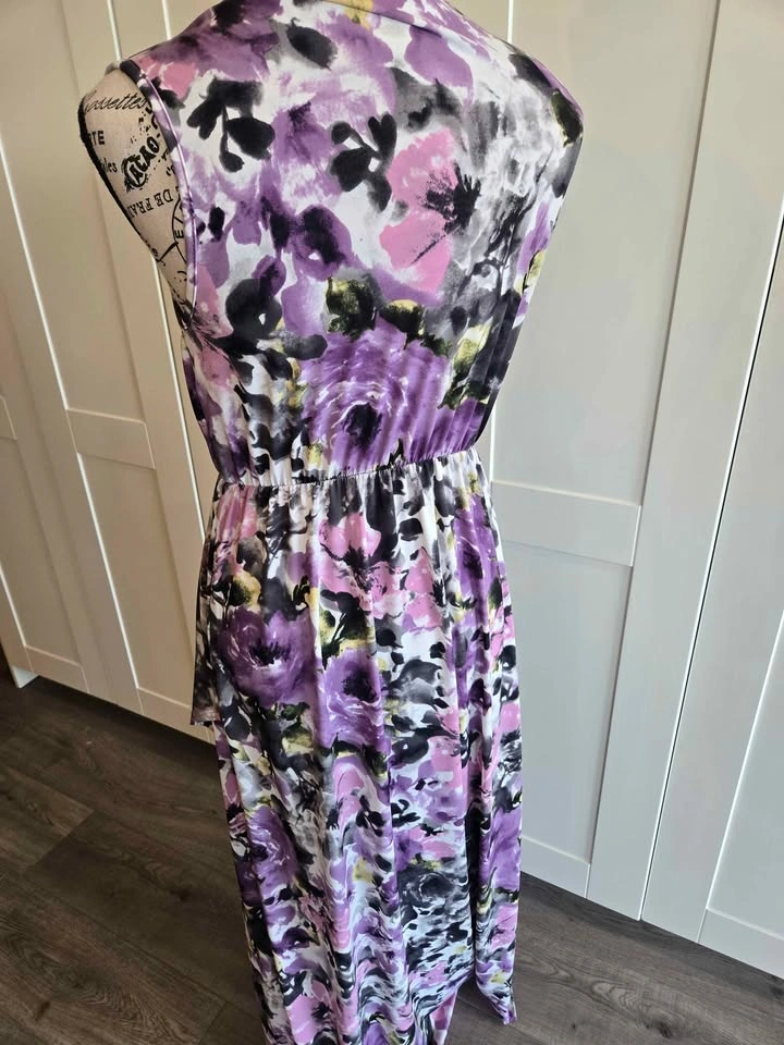 Purple Floral Wrap Maxi Dress - photo 4
