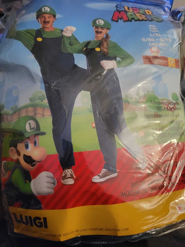 Super Mario Luigi Deluxe Costume L/XL