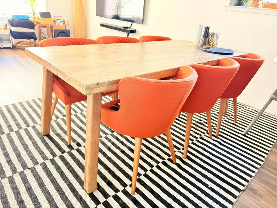 Modern black and white striped area rug image indicator(2)