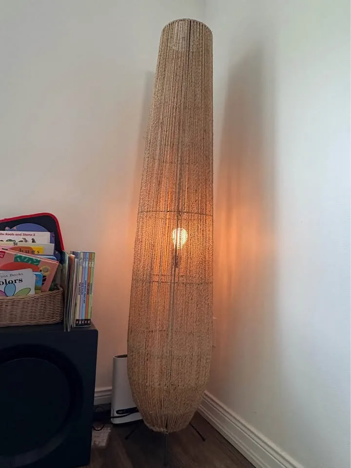 Tall Woven Floor Lamp – Modern Boho Style image indicator(2)