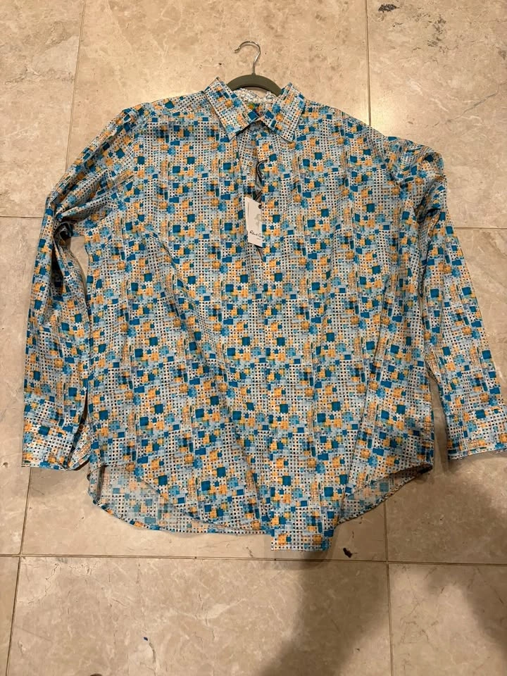 Robert Graham Long Sleeve Button Down Shirt - Size 1XLT