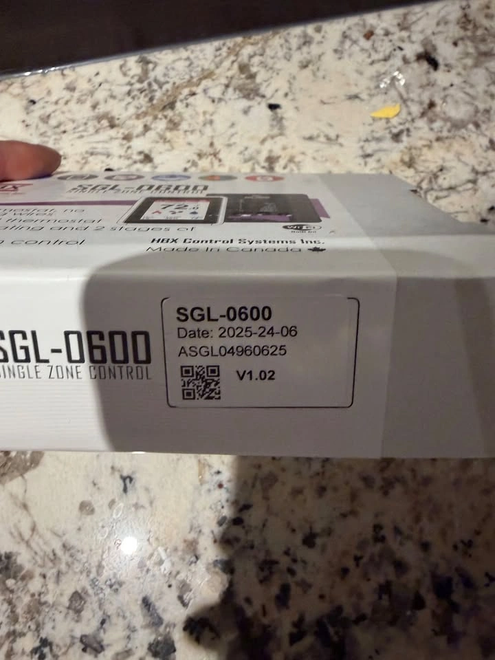 HBX SGL-0600 WIFI SINGLE Zone Control (NEW, NEVER OPENED) - photo 3