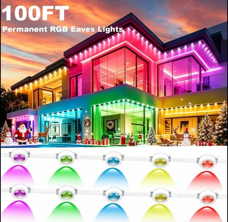 New 100FT Outdoor permanent LED Lights - photo 3