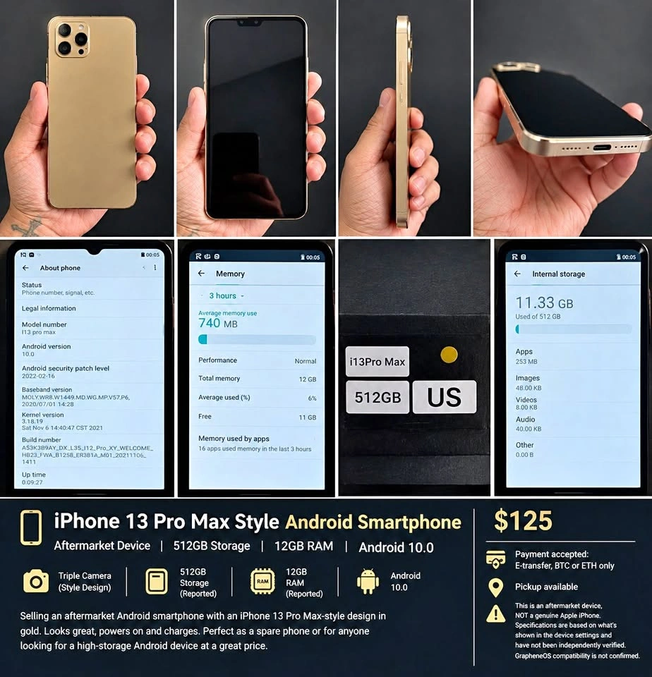 iPhone 13 Pro Max Style Android Smartphone