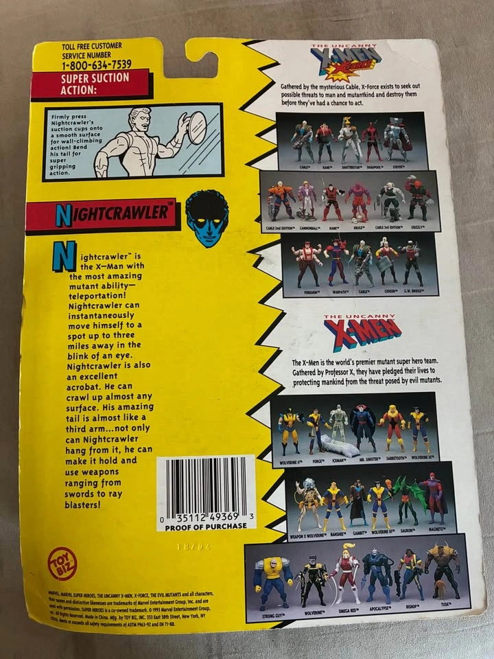 1993 Toy Biz X-Men Nightcrawler Action Figure - photo 2
