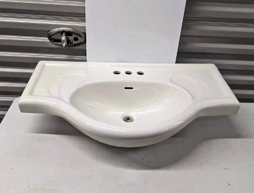 NEW $278 Magickwoods Biscuit Ceramic Lavatory thumbnail