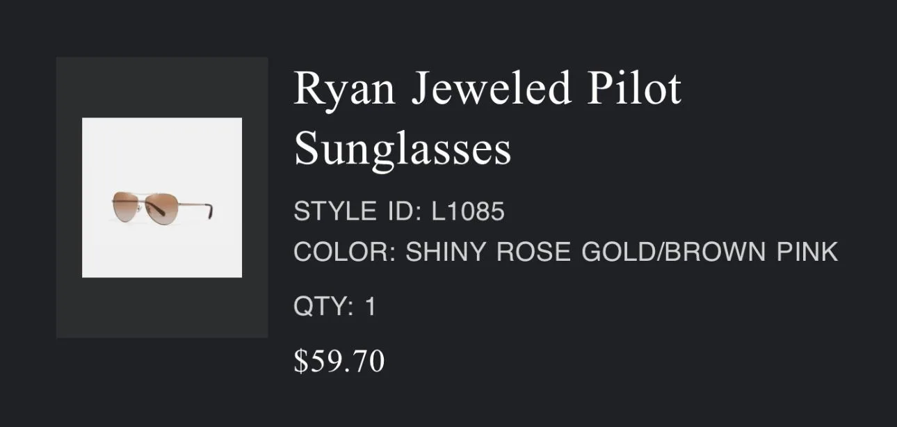 Rose Gold Coach Sunglasses image indicator(5)
