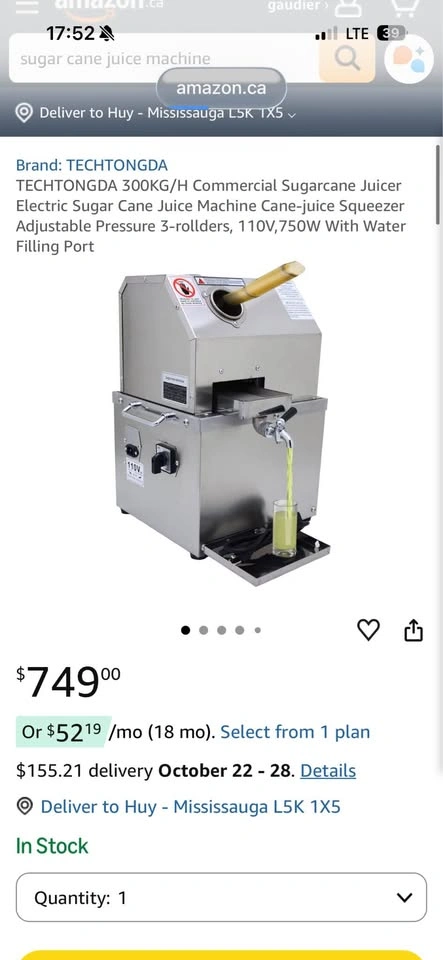 TECHTONGDA 300KG/H Commercial Sugarcane Juicer - photo 3