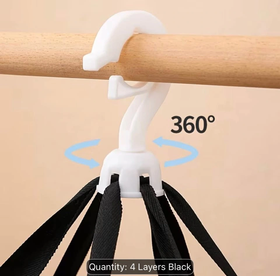 4-Layer Black Mesh Hanging Drying Rack - photo 4