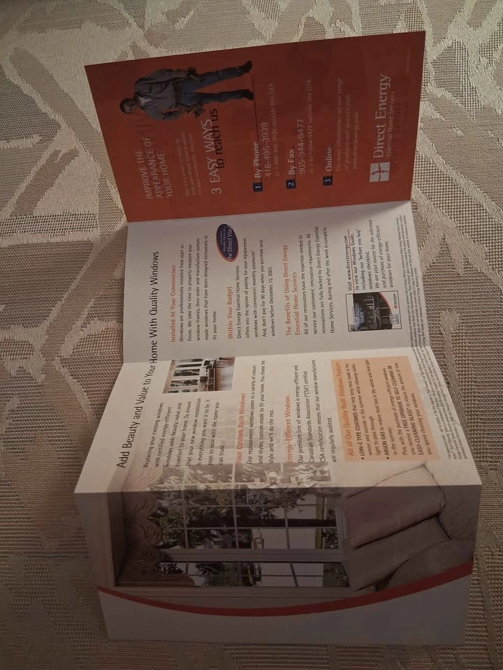 Vintage 2003 Direct Energy Home Advertising Pamphlet Ephemera - photo 2