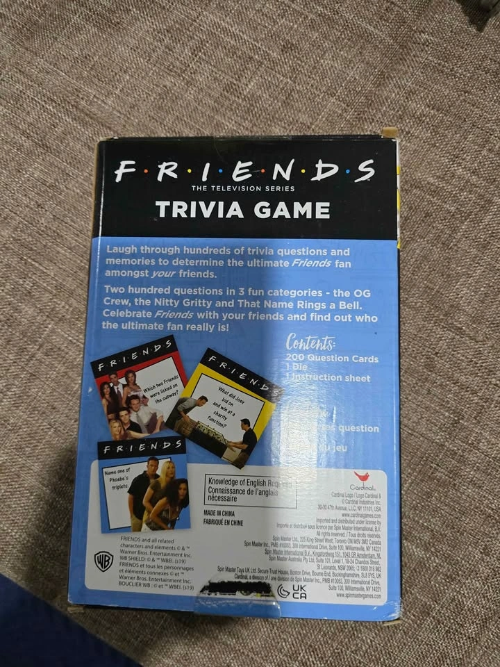 Cardinal Friends The Television Series Trivia Game - photo 2