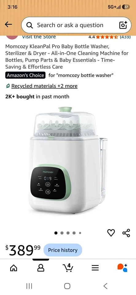 Brand new Momcozy bottle washer