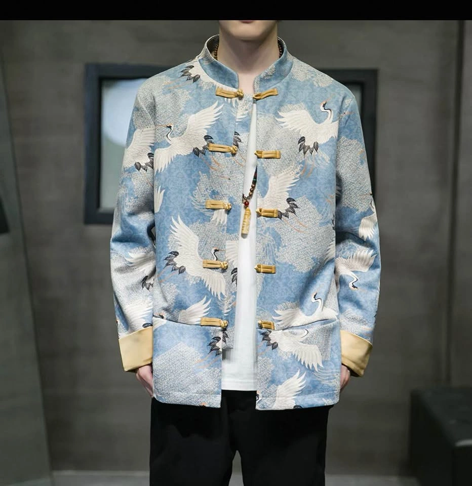 Men's Crane Print Tang Suit Jacket (M-L Size) - photo 2