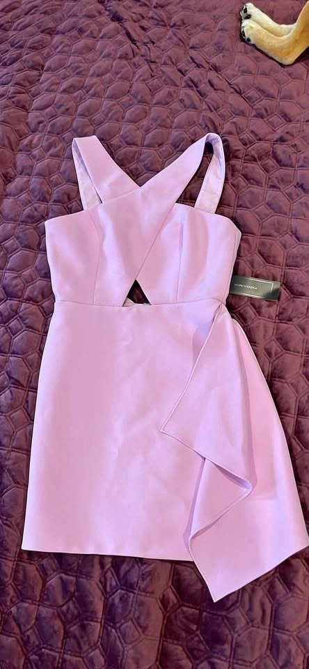 BCBGMAXAZRIA Crisscross Cutout Mini Dress