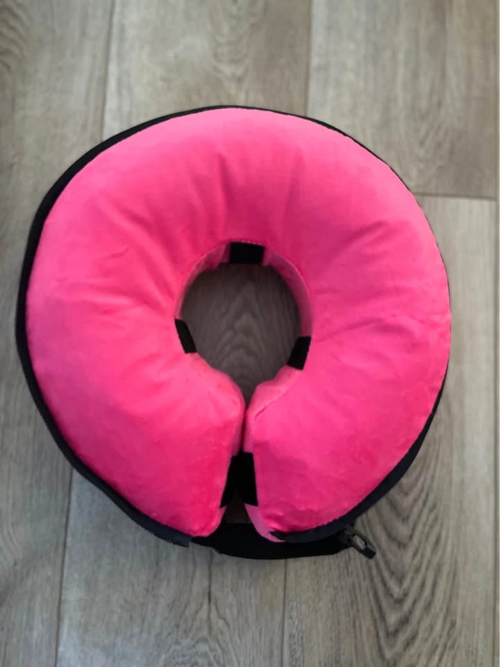 Barkless 2-in-1 Inflatable Dog Cone Alternative - Hot Pink - M - photo 5