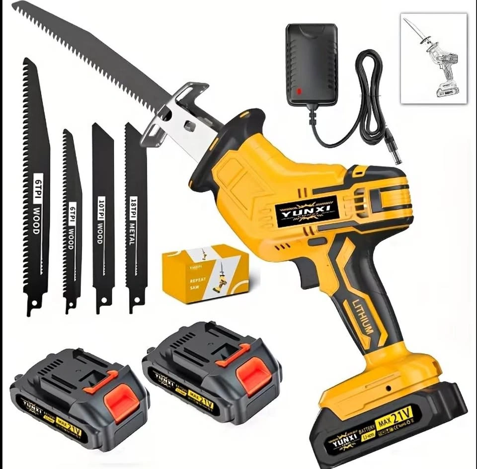 Electric portable Reciprocating saw with 2 batteries