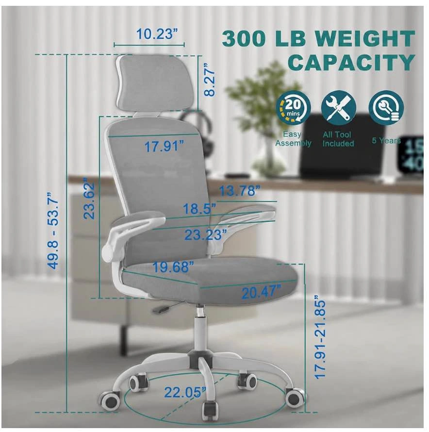 Ergonomic Mesh Office Chair with Headrest - photo 2