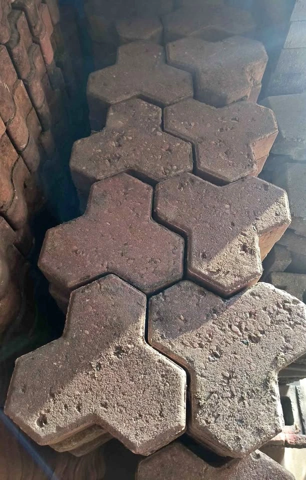 218 Red Trihex paver