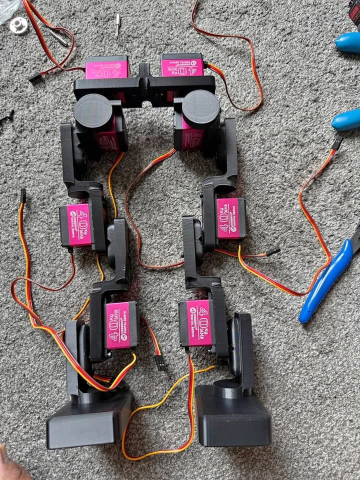 Humanoid robot legs for sale with servos no battery or computer