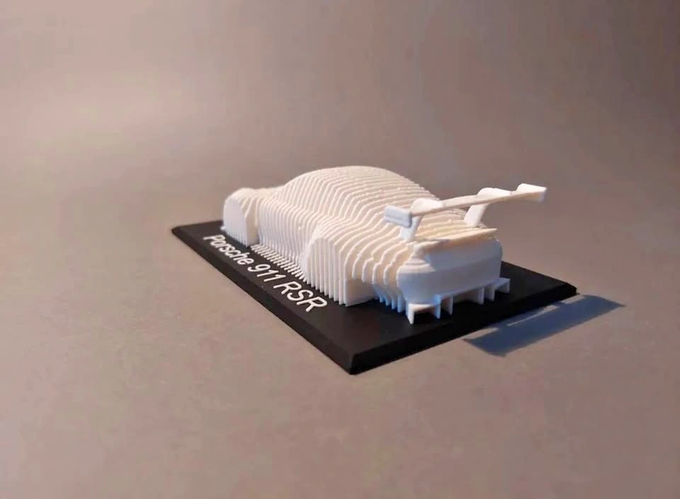 Porsche 911 RSR Layered Sculpture