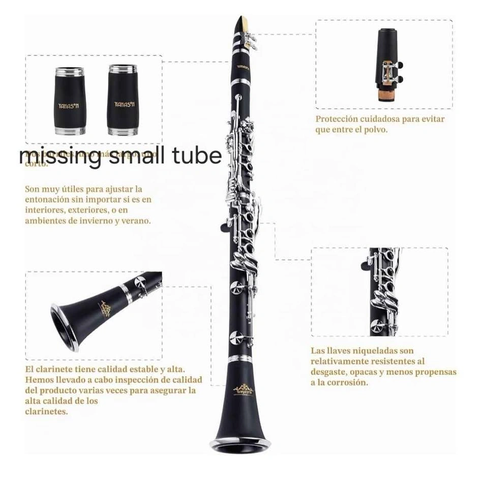 YANASON Bb Clarinet for Beginners, 17-Key Nickel-Plated - photo 5