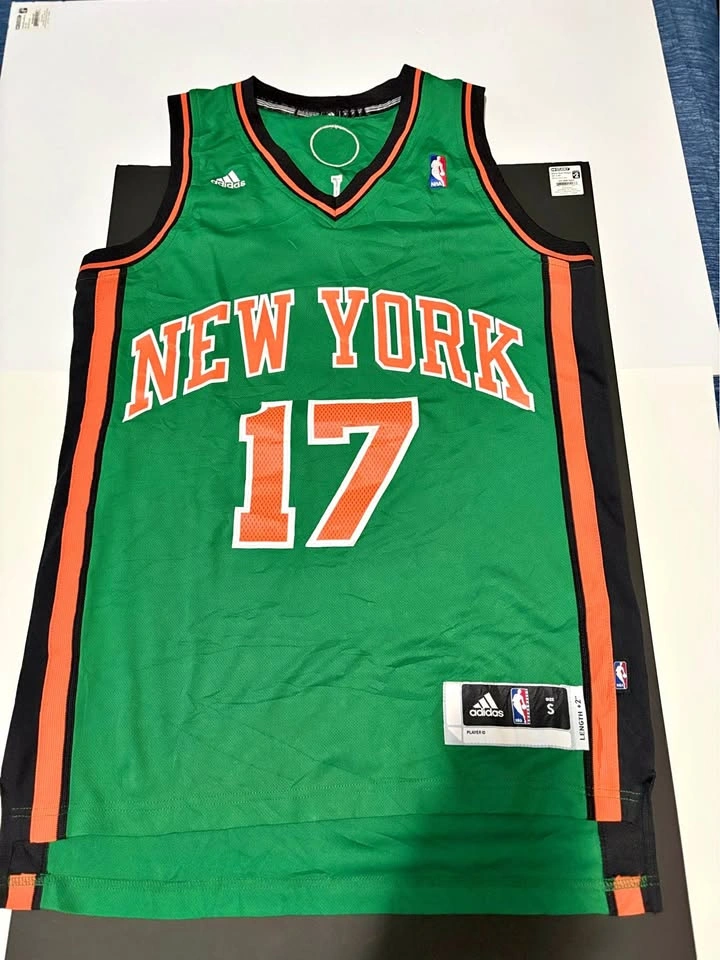 rare Jeremy Lin New York Knicks Official NBA Jersey Adidas green