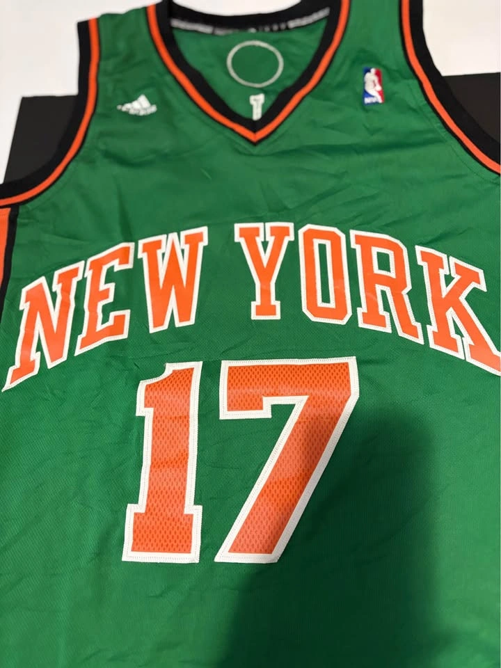 rare Jeremy Lin New York Knicks Official NBA Jersey Adidas green - photo 2
