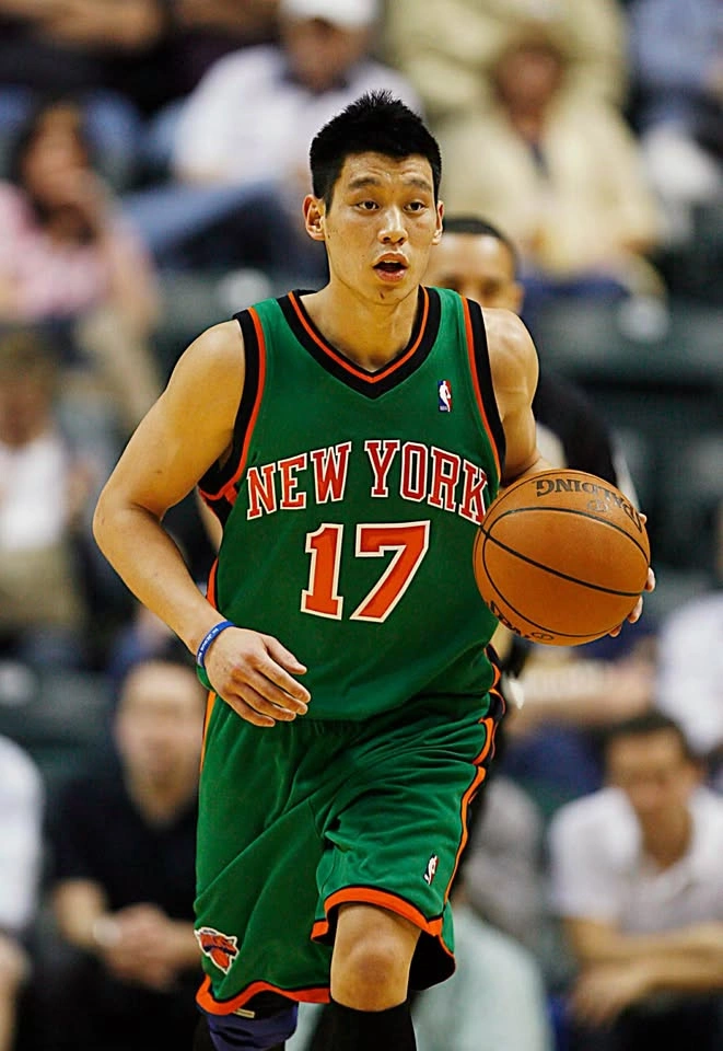 rare Jeremy Lin New York Knicks Official NBA Jersey Adidas green - photo 5