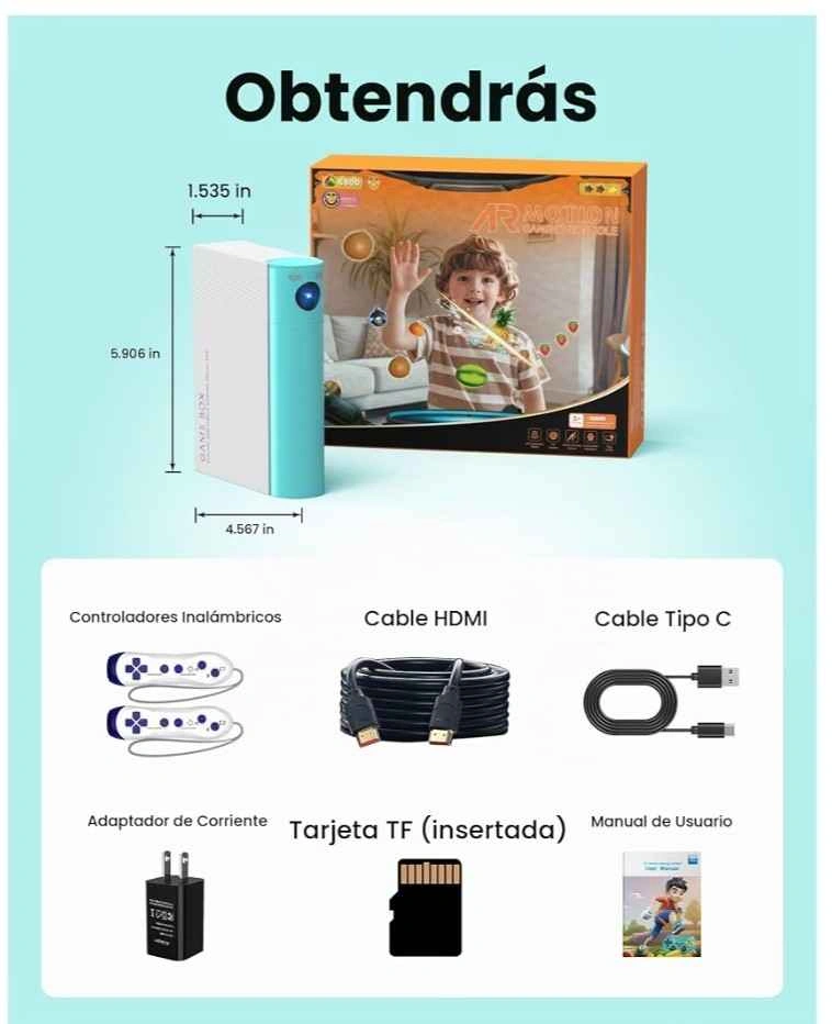 AR Motion Gaming Console for Kids - Plug & Play - photo 3