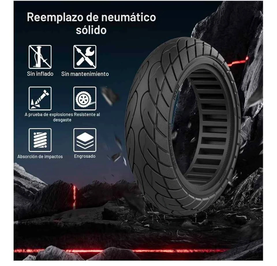 2 PCS 10x2.5 Solid Tire for Segway Ninebot MAX G30 - photo 4
