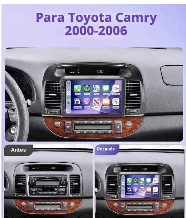 Rimoody Carplay Stereo 4G+64G Android 15 for Toyota Camry