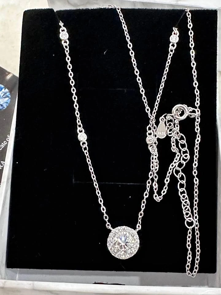 1CT VVS1 GRA Certified Moissanite Diamond Necklace