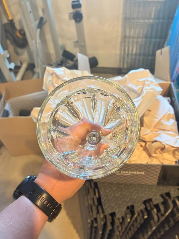 8 x Clear Paneled Glass Goblet - photo 3