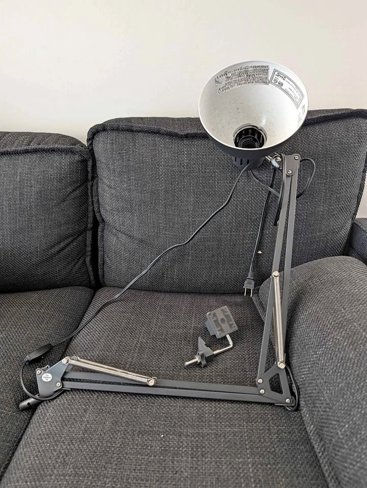 Ikea tertial lamp with desk clam no bulb
