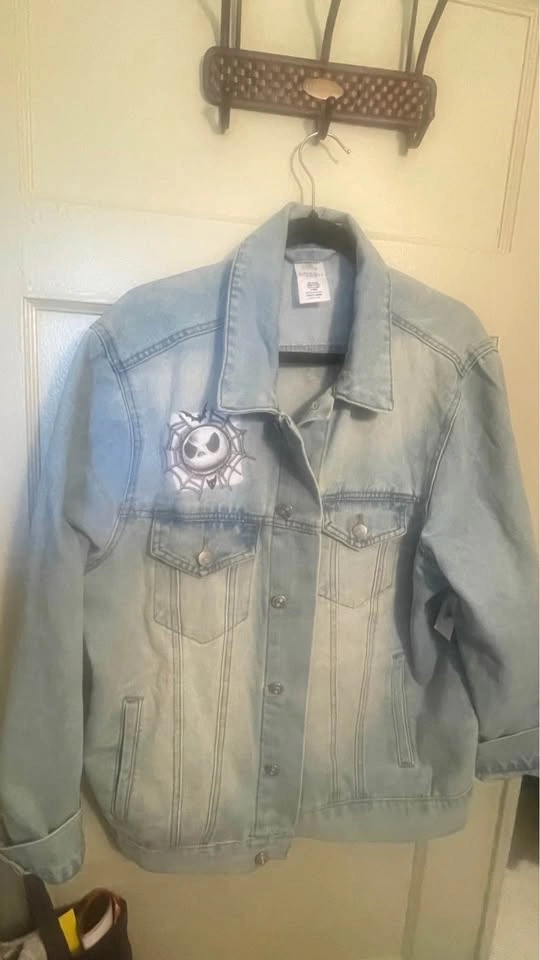Disney NBC Halloween Denim Jacket Unisex Adults Size L - photo 2