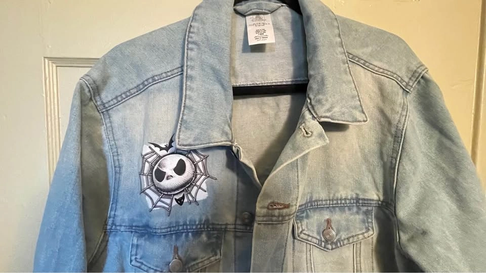 Disney NBC Halloween Denim Jacket Unisex Adults Size L - photo 4