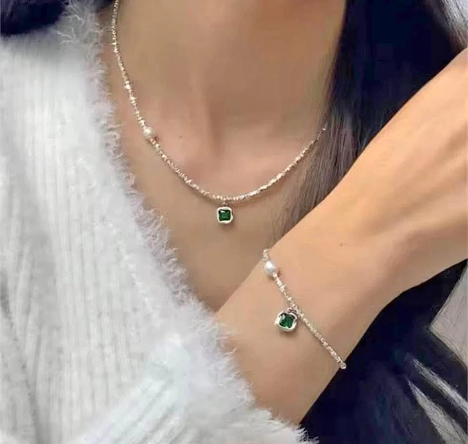 Whispers Of Grace Sterling Silver Necklace & Bracelet Set