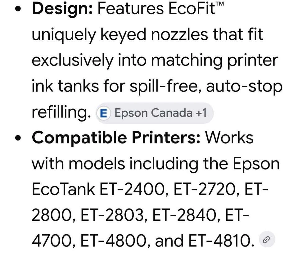 Epson 522 EcoTank Ink Bottles - photo 2