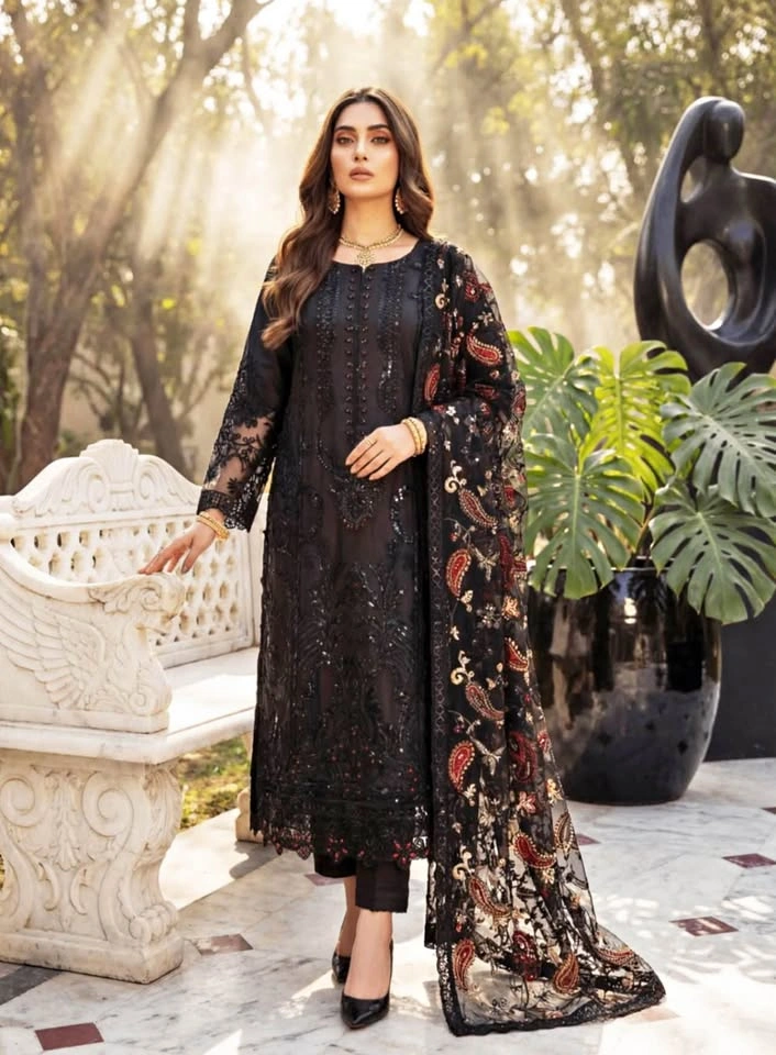 BLACK Small Women’s Party/Festive Pakistani/Indian Dress