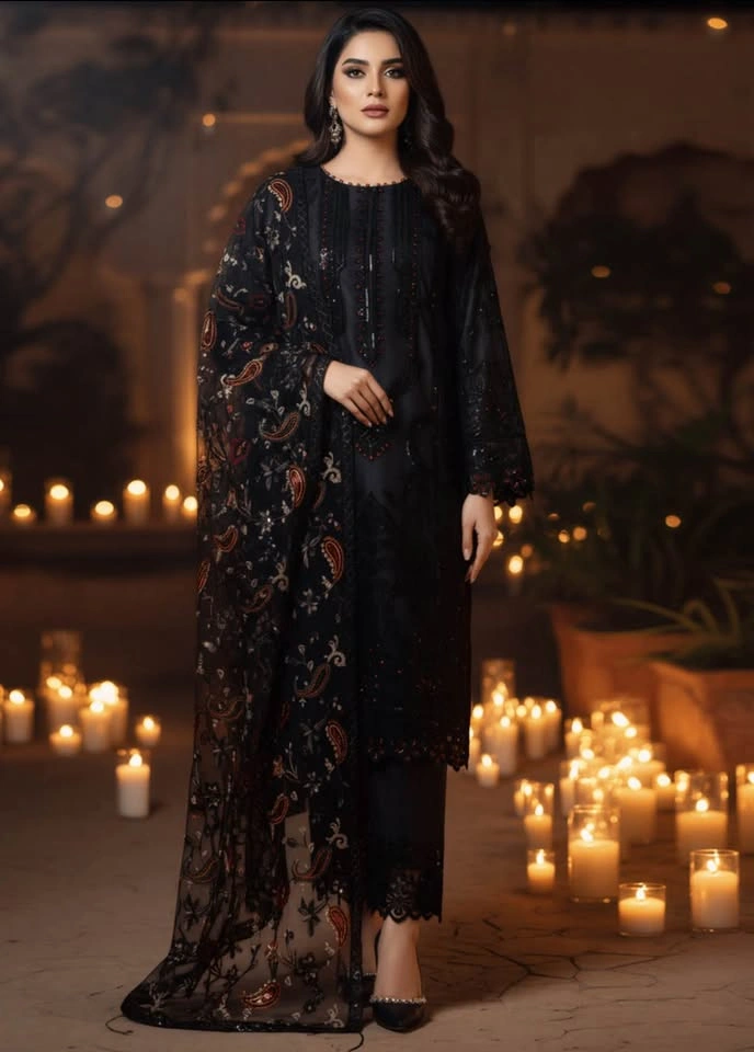 BLACK Small Women’s Party/Festive Pakistani/Indian Dress - photo 3