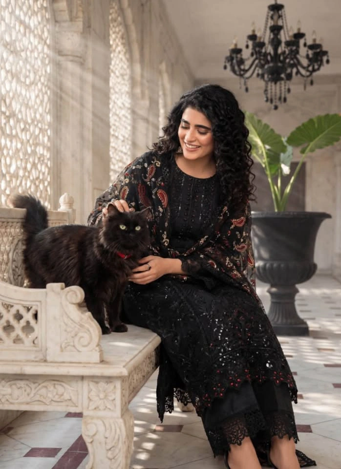 BLACK Small Women’s Party/Festive Pakistani/Indian Dress - photo 5