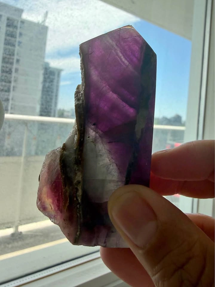 Purple Fluorite Crystal Tower