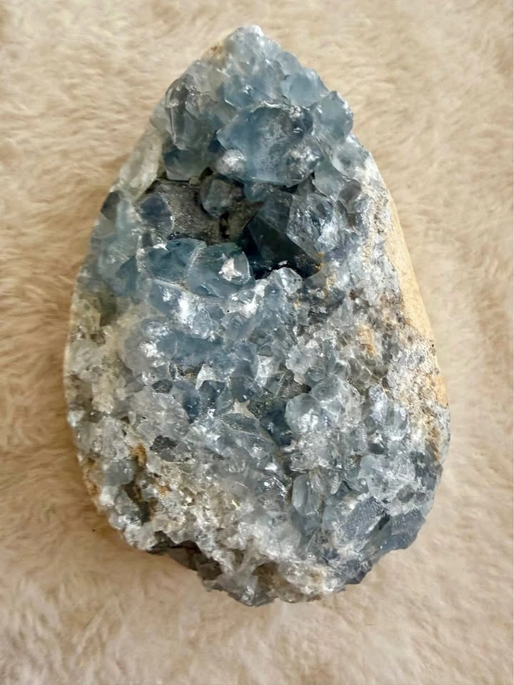Blue Celestite Crystal Cluster