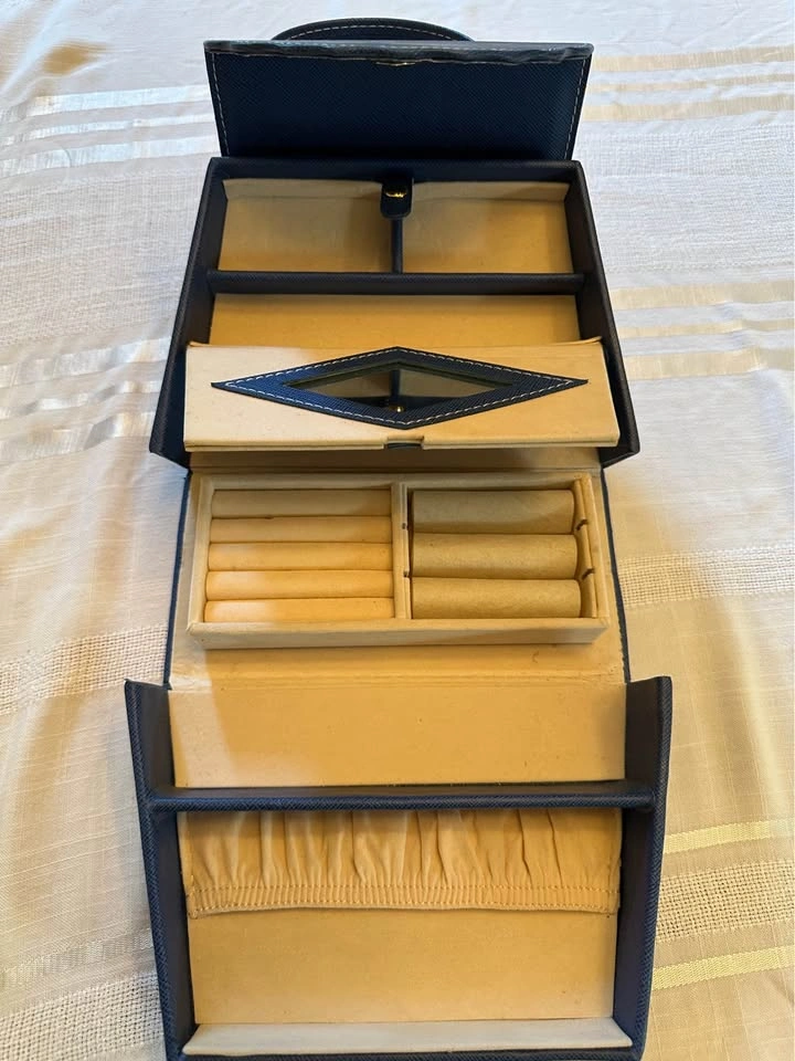 Navy Blue Travel Jewelry Case Handbag - photo 2