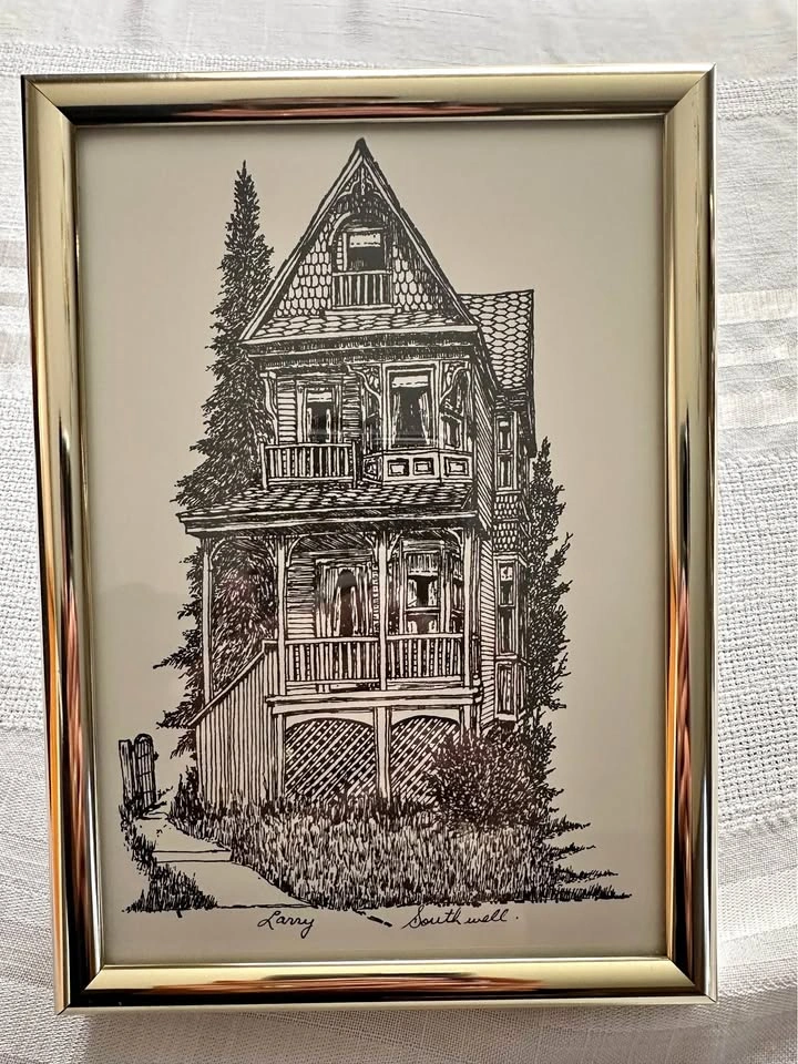 Larry Southwell Pen and Ink Drawing of 1220 Nicola St Vancouver