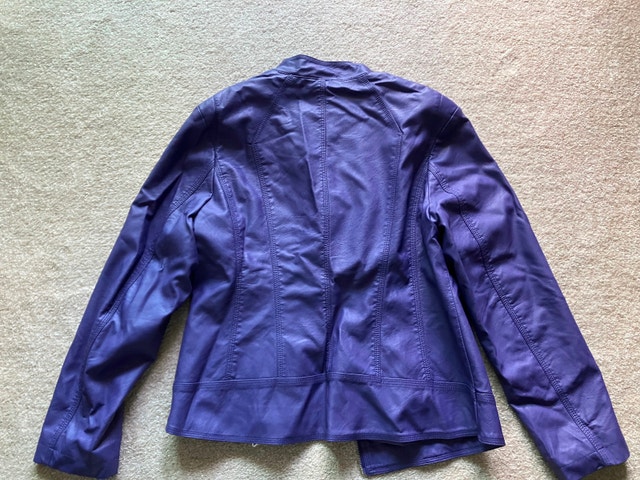Cleo Petites Purple Pleather Jacket - photo 3
