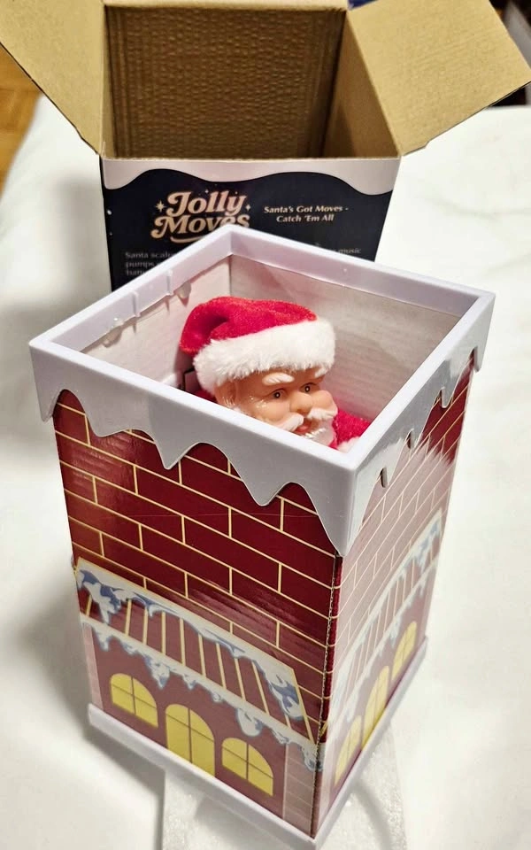 Jolly Moves Chimney-Climbing Santa