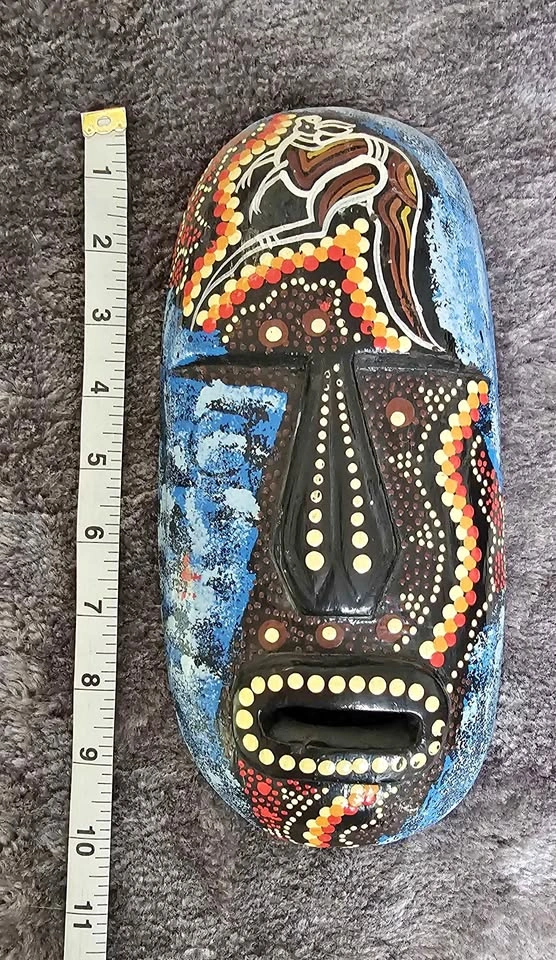 10" hand crafted Australian Wooden Mask